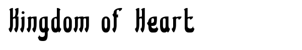 Kingdom of Heart font preview